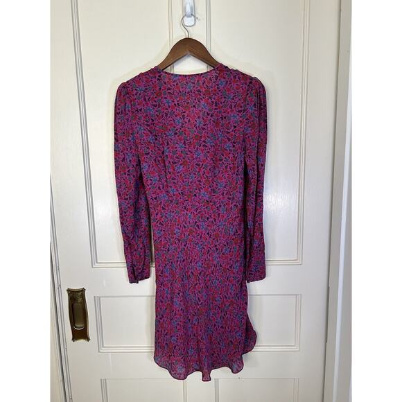 Veronica Beard Silk Verona Floral Mini Dress Womens Size 2 Pink Designer Party - Picture 7 of 15